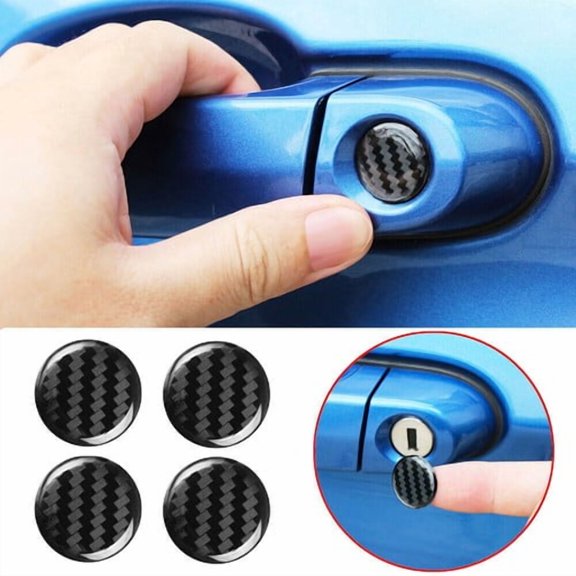 4Pcs Door Lock Cover 4pcs Car Sticker Car Door Lock Keyhole Sticker Protector Cover