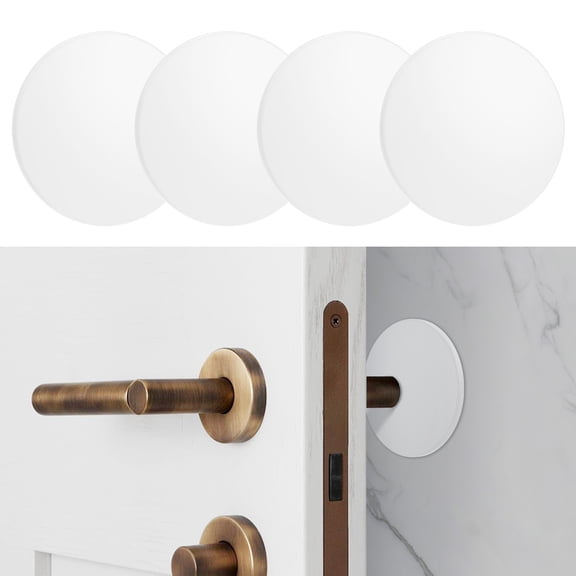 4Pcs Door Stopper Wall Protector Easy Install Door Knob Bumper Pad Sticky Wall Protector for Furniture Tile Marble Glass