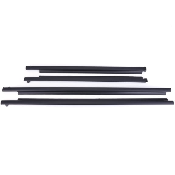 4Pcs Door Window Molding Trim Rubber Black Fits for Toyota 4Runner 1996-2001 Prevent Leaks Reduce Wind Noise Replace 68161-35010 68162-35010