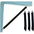 4Pcs Double Head Bed Sheet Holder, Adjustable Fasteners Suspenders