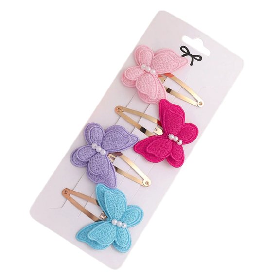 4Pcs Double Layer Bows Hair Clip Metal Barrettes Design Hair Accessory For Commuting School Parties And Celebrations