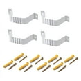 thumbnail image 1 of 4Pcs Downspout Adapter Gutter Downspout Strap 2X3 Inch Downspout Leader Strap, white aluminium alloy White, 1 of 6