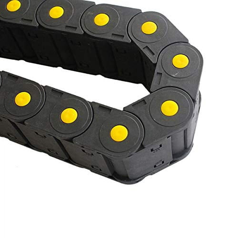 4Pcs Drag Chain R55 25mm x 50mm(Inner H x Inner W) Plastic Black Cable ...