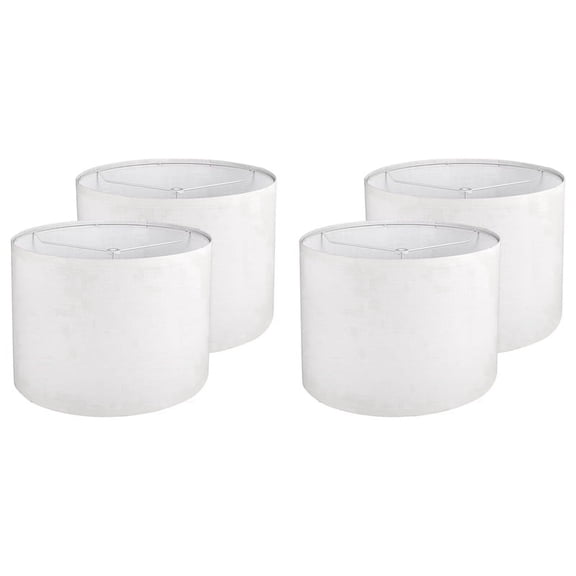 4Pcs Drum Lampshade, Lamp Shades for Table Lamp Floor Lamp, White Lamp Shades, Easy Assembly Replacement Lampshades