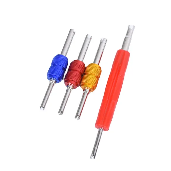 4Pcs Dual Schrader Valve Core Remover Tool A/C Hvac Air Conditioning Tire Repair