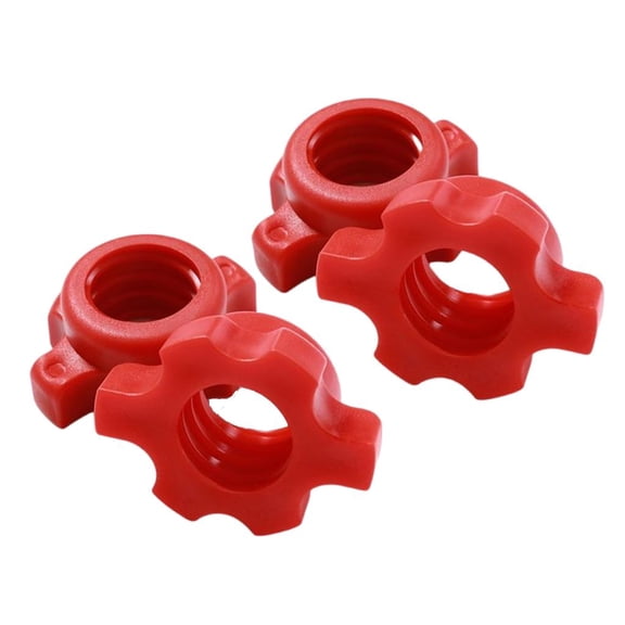 4Pcs Dumbbell Rod Nut Spinlock Collars Standard Barbell Screw Collar for Dumbell Weight Lifting Fitness Training