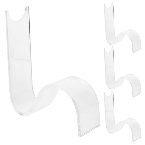 4Pcs Durable Acrylic Shoe Risers Transparent High Heels Stand for Store and Hotel
