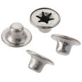 thumbnail image 1 of 4Pcs Durable Cotter Pin Replacement Hand Trucks Silver Spring Steel Pushnut Cap Stud Permanent Washer Caps Zinc Mech Finish Push-on Pushnut Caps, 1 of 7