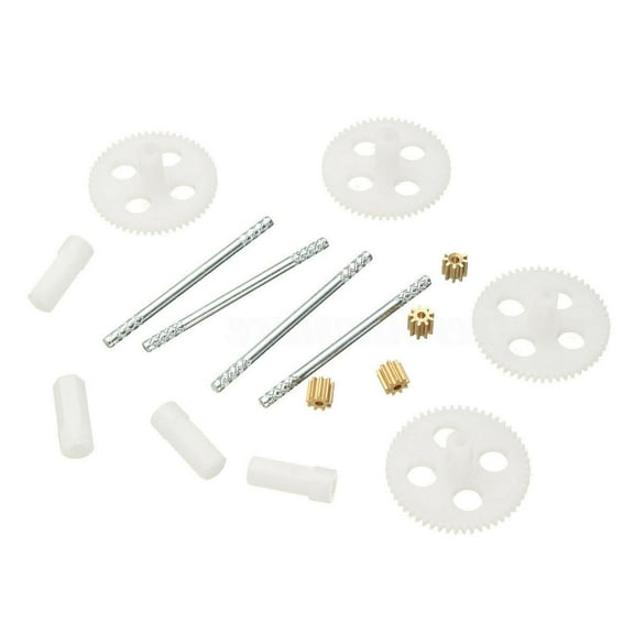 4Pcs Durable Gearset for Syma X5 X5C X5SC X5SW Large Gears, Shafts, Ends, Motor Cogs for Drone Repairs