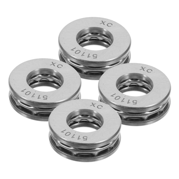 YOSADIER 4pcs Thrust Bearing for Industrial Applications Silver Steel Flat Design
