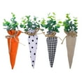 thumbnail image 1 of 4Pcs Easter Carrot Fabric Carrot Toy,Artificial Carrot Rustic Nonwoven Stuffed Carrot for Farmhouse Spring Easter Baskets Decor Vase Filler Decor Tiered Tray Decoration, 1 of 9