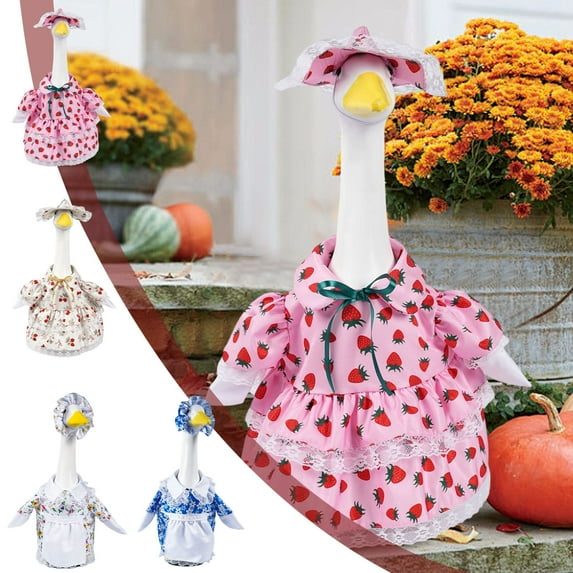 4Pcs Easter Porch Decoration under $5! Yrmaups Large White Holiday Decoration, Easter Porch Goose Outdoor Yard Decor, Festive Lawn Ornament for Easter, Christmas, Thanksgiving, Garden