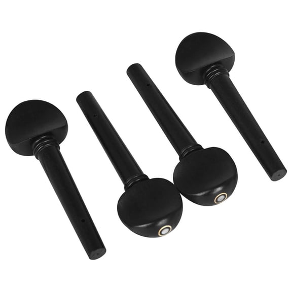 4Pcs Ebony Wood Viola Tuning Peg Tuner Viola Pegs Viola Shaft Handle Musical Intruments Parts & Accessories Enduring