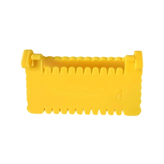 4Pcs Edge Lock Sewing Gauge, Stitch Guide Ruler with 4mm Spacing, Hand Sewing Ruler Clip for Even Stitches, Quilting Template for Patchwork and Embroidery(Yellow)