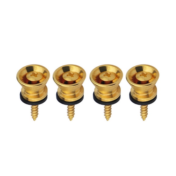 4Pcs Electric Bass Guitar Straplocks Guitar Strap Locks Heavy Duty Metal Button Security Straplock Guitar Part
