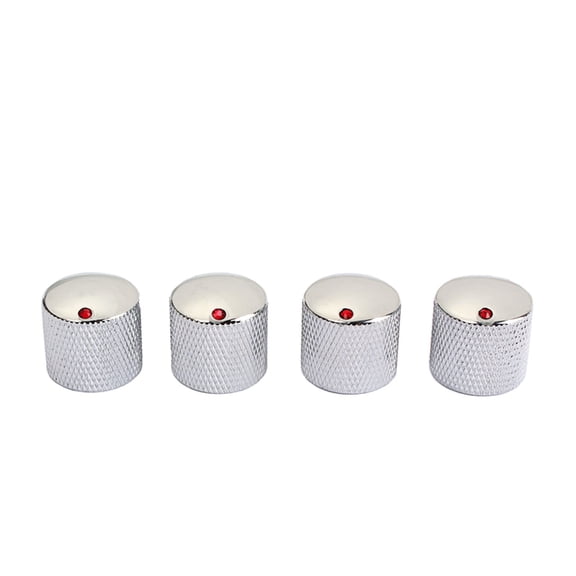 4Pcs Electric Guitar Bass Knobs Volumes Tone Control Knobs Guitar Dome Top Knobs Potentiometer Caps