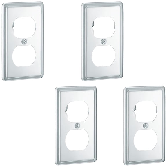 4Pcs Electrical Outlet Covers Plates Switches Outlet Covers Receptacle Outlet Faceplate Electric Socket Plug Covers