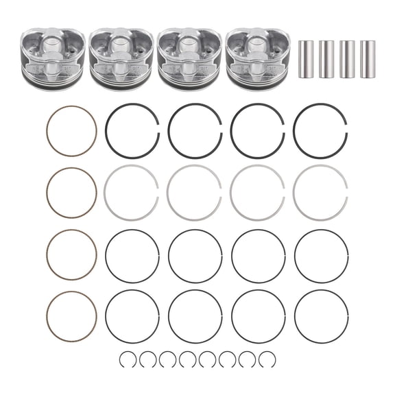 4Pcs Engine Piston & Ring Kit for Chevy Camaro Equinox Malibu Traverse Cadillac ATS CTS XT5 2.0T, 86mm Bore, Replaces 12652809 12569638 89018107 12683808 19180831