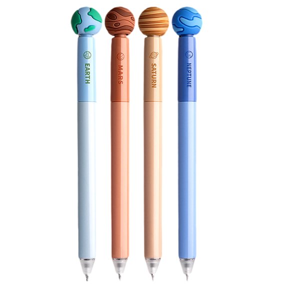 4Pcs Erasable Gel Pen Twist Action Gel Inks Pen 0.5mm Quick Dry Rotatable Gel Inks Pen for Writing Journaling Blue Inks