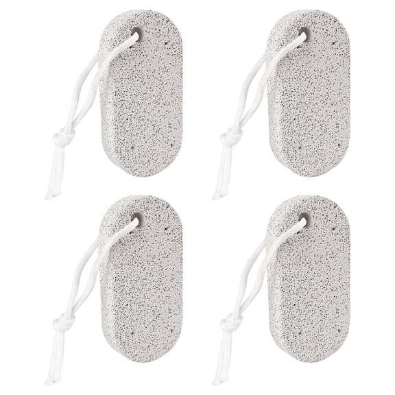 4Pcs Ergonomic Pumice Rock Foot Files Built in Cord Design For Dead Skin Removal Hard Skin Smoothing