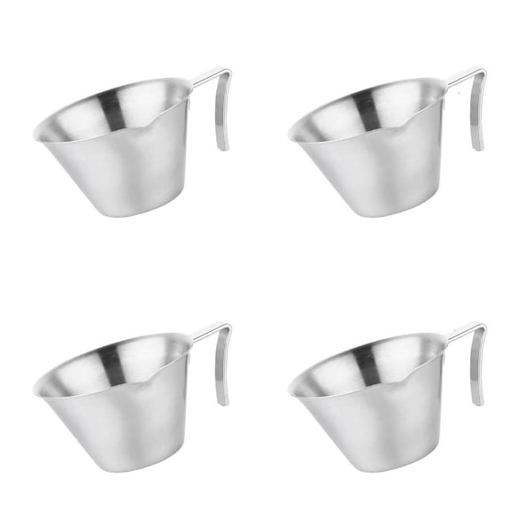 4Pcs Espresso Coffee Extraction Cup with Graduated Stainless Steels Measuring Cup
