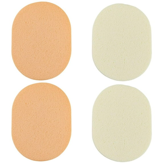 4Pcs Face Washing Sponges Reusable Make-Up Remover Sponges Oval Facial Cleansing Sponge 2 Colors Make Up Sponges for Daily Cleansing Gentle Exfoliating Makeup Removal Beauty Tool colorful DIY