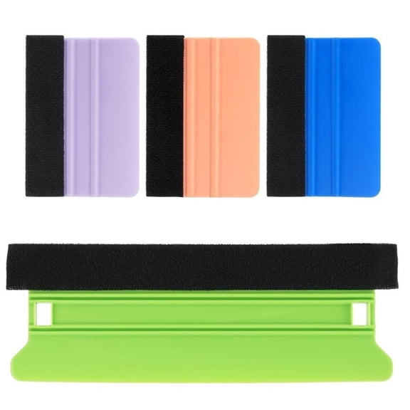 4Pcs Felt Edges Squeegee for Easy Application of Window Films Car Wraps and Wall Sticker Window Tinting Smooth Surfaces
