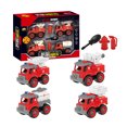 thumbnail image 1 of 4Pcs Fire Truck Model Set Detachable Simulation Innovative DIY Fire Engine Toy Set For Kids Children, 1 of 5