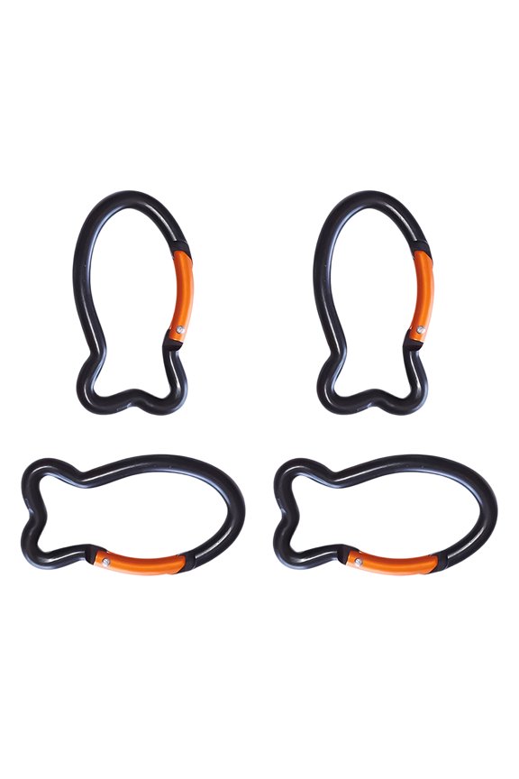 4Pcs Fish Shape Aluminium Carabiner Key Rings Clip Outdoor Camping Keyring Hook Water Bottle Buckles Enduring