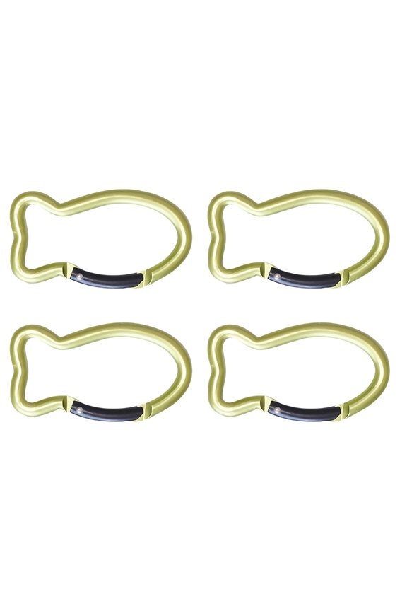4Pcs Fish Shape Spring Clip Outdoor Aluminum KeyRings Hangings Buckles Carabiner Keychains Bag Clip Hook Connectors