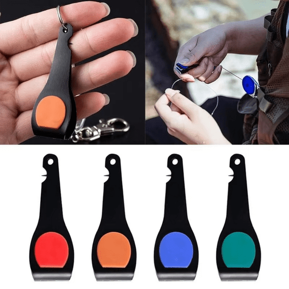 4Pcs Fishing Clippers, Fishing Scissors and Line Cutter Pliers, Portable Multi-function Fishing Line Cutting Tool with Grip for Outdoor Fishing and Angling Accessories, Blue