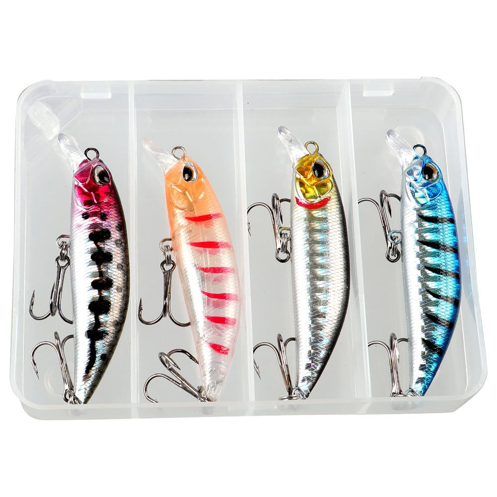 4Pcs Fishing Equipment 8g/6.5g Sinking Minnow Lure Long Casting Durable
