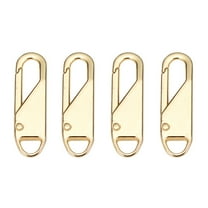4Pcs Fix Zip Puller,Universal Zipper Pull Replacement,Fixer Detachable Zipper Repair Kit, Instant Zipper Tabs Pull Replacement Slider for Clothing Jackets Backpack Boots Purse Coat(Gold)