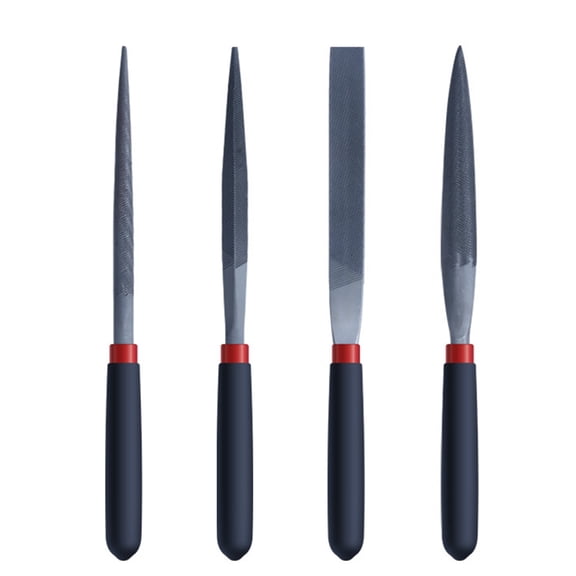 4Pcs Flat Hand Metal File for Steel with Ergonomic Handle Steel Files Tool for and Stone Trimming