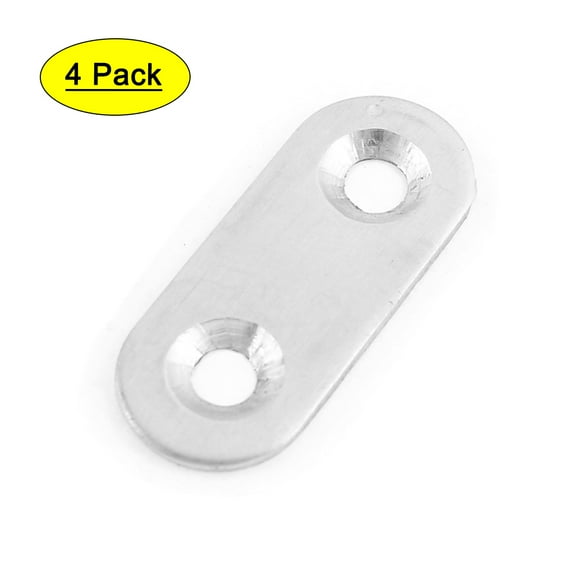 4Pcs Flat Mending Repair Plate Joining Connector Bracket Corner Brace 40 x 15mm