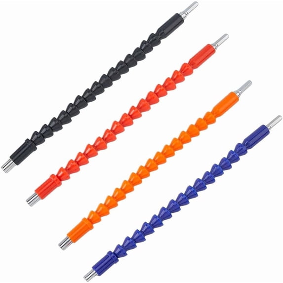 4Pcs Flexible Drill Bit Extension 4 Colors Screwdriver Flexible Bend Screwdriver Soft Shafts Electric Drill Shaft Set for DIY Power Drill