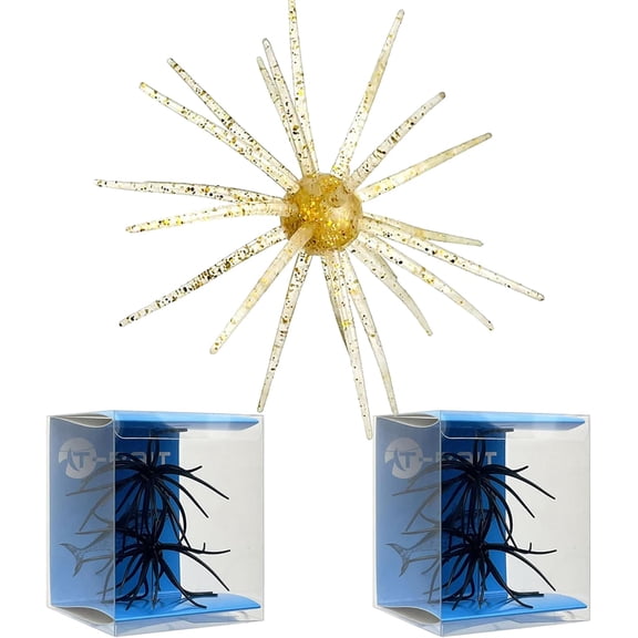 4Pcs Floating Sea Urchin Soft Lure | Tentacle Creature Lure, 1.57" TPR Finesse Baits, 5 Colors, Ideal for Bass Fishing with Drop Shot, Wacky Rig, Neko Rig
