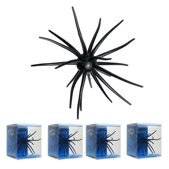 4Pcs Floating Sea Urchin Soft Lure | Tentacle Creature Lure, 3.94" TPR Finesse Baits, 6 Colors, Ideal for Bass Fishing with Drop Shot, Wacky Rig, Neko Rig
