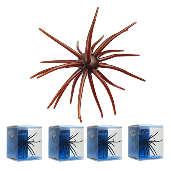 4Pcs Floating Sea Urchin Soft Lure | Tentacle Creature Lure, 3.94" TPR Finesse Baits, 6 Colors, Ideal for Bass Fishing with Drop Shot, Wacky Rig, Neko Rig
