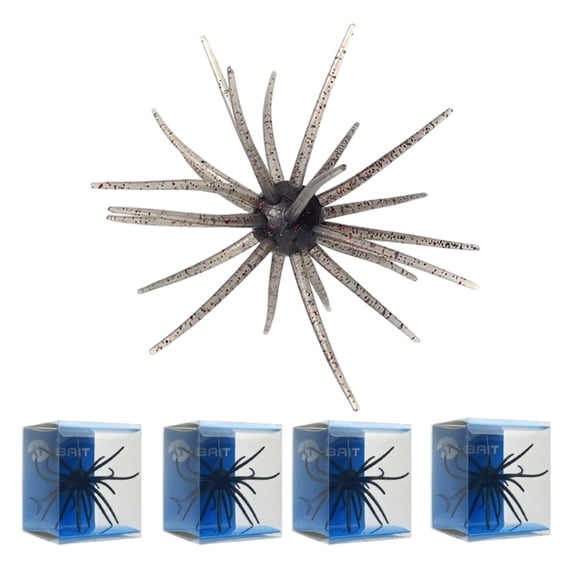 4Pcs Floating Sea Urchin Soft Lure | Tentacle Creature Lure, 3.94" TPR Finesse Baits, 6 Colors, Ideal for Bass Fishing with Drop Shot, Wacky Rig, Neko Rig