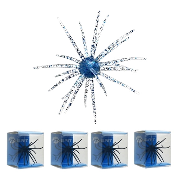 4Pcs Floating Sea Urchin Soft Lure | Tentacle Creature Lure, 3.94" TPR Finesse Baits, 6 Colors, Ideal for Bass Fishing with Drop Shot, Wacky Rig, Neko Rig