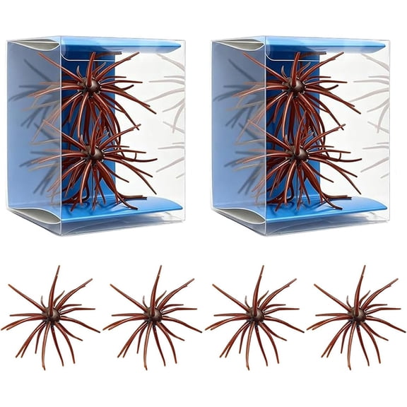 4Pcs Floating Sea Urchin Soft Lure, Tentacle Creature Lure, Durable TPR Material Swimbait for Lake Fishing,Wacky Rig, Neko Rig