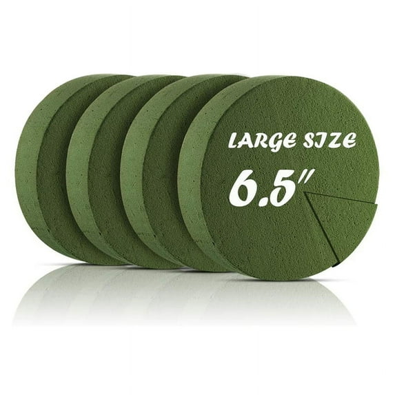 4Pcs Flower Foam Blocks,6.5Inch Round Dry Floral Foam for ,for Wedding Aisle Flowers, Decoration