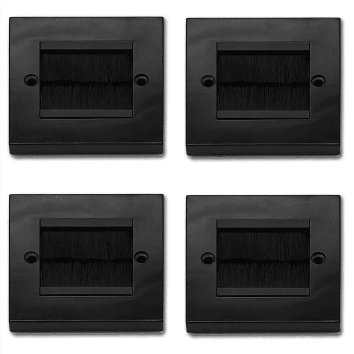 4Pcs Flush Brush Wall Plate Brush Single 1 Gang Wall Outlet Cable Entry