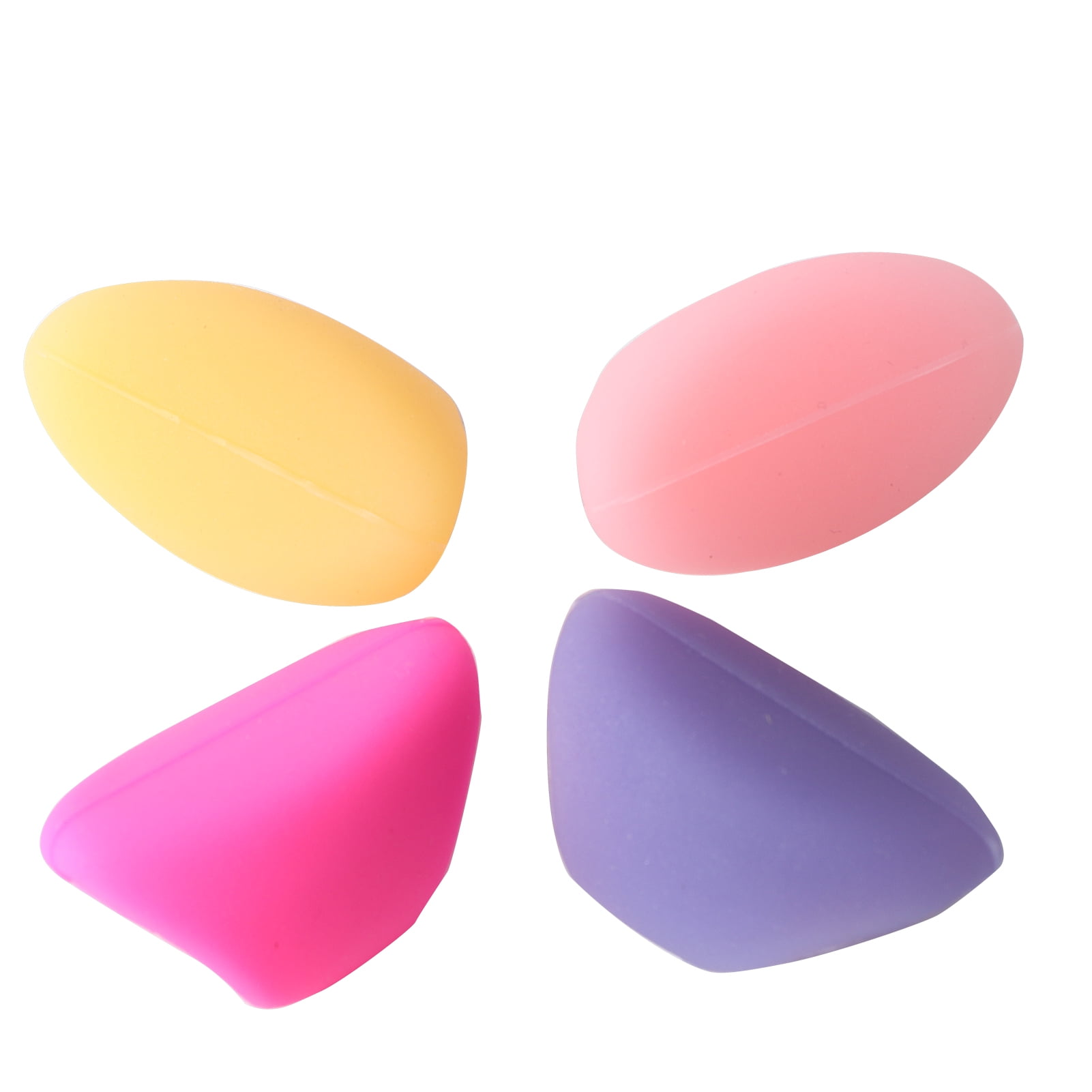 4Pcs Flute Finger Rest Silicone Wind Instrument Accessories Yellow/Pink