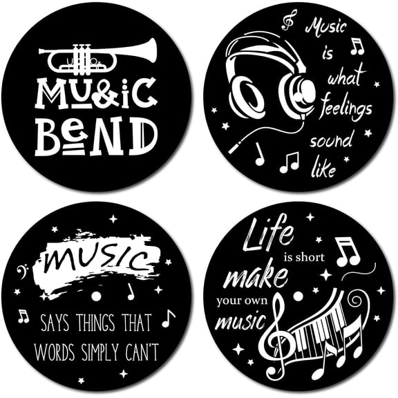 4Pcs Foam Discs Home Display Decorations Musical Instruments 295mm Hole: 15mm