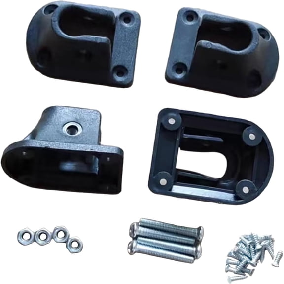 4Pcs Foldable Laptop Table Leg Connector Folding Lap Desk Leg Brackets Support Replacement Folding Table Leg Brackets, with Screws