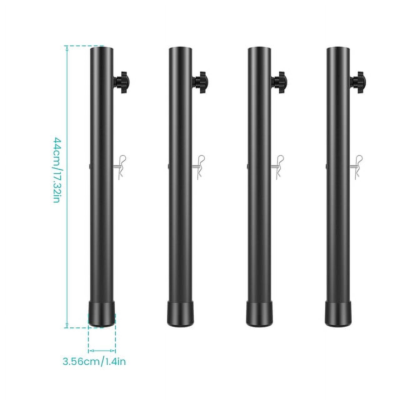 4Pcs Folding Table Leg Extenders 20/44cm Rise Levels Adjustable Table