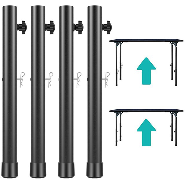 4Pcs Folding Table Leg Extenders Heavy Duty Steel Folding Table Leg
