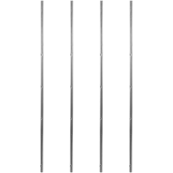 4Pcs Foosball Rods Replacement Parts: 8mm Diameter Iron Soccer Poles for 0.5m Table Football Machine - Heavy Duty Metal Operation Bars for Kids Mini Foosball Table (No Handles)